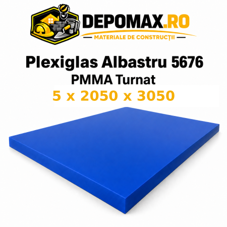 Plexiglas Albastru 5676 PMMA turnat 5 x 2050 x 3050 mm